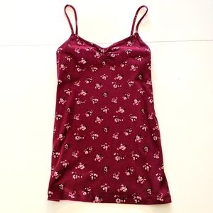 No Boundaries Red Floral Tank Top